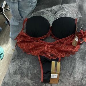 Brazilian lingerie set Red & black Lace Lingerie Set